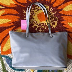 Kate Spade Hayden Nylon Top Zip Tote Nimbus Grey